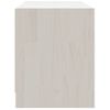 Mueble Para Tv De Madera Maciza De Pino Blanco 80x31x39 Cm