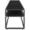 Mueble Para Tv Vidrio Templado Negro 180x40x40,5 Cm