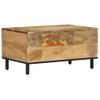 Mesa De Centro De Madera Maciza De Mango 80x50x40 Cm