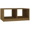 Mesa De Centro Madera Maciza Pino Marrón Miel 75x50x33,5 Cm