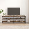 Mueble De Tv Madera Contrachapada Roble Ahumado 160x30x50 Cm