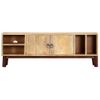 Mueble Para Tv De Madera Maciza De Mango Rugosa 130x30x46 Cm