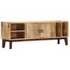 Mueble Para Tv De Madera Maciza De Mango Rugosa 130x30x46 Cm