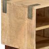 Mueble Para Tv De Madera Maciza De Mango Rugosa 130x30x46 Cm