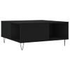 Mesa De Centro Madera Contrachapada Negro 80x80x36,5 Cm