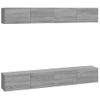 Muebles De Tv 4 Piezas Gris Sonoma 100x30x30 Cm