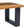 Mesa De Centro Madera Maciza De Teca Y Poliresina 100x50x40 Cm