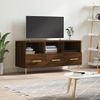 Mueble De Tv Madera De Ingeniería Marrón Roble 102x36x50 Cm