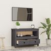 Mueble De Tv De Madera Maciza De Pino Gris 79x35x52 Cm