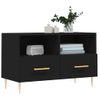 Mueble Para Tv Madera Contrachapada Negro 80x36x50 Cm