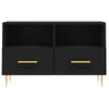 Mueble Para Tv Madera Contrachapada Negro 80x36x50 Cm