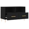 Mueble Para Tv Madera Contrachapada Negro 80x36x50 Cm