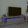 Mueble De Tv Con Luces Led Gris Sonoma 230x36,5x40 Cm