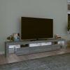 Mueble De Tv Con Luces Led Gris Sonoma 230x36,5x40 Cm