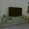 Mueble De Tv Con Luces Led Gris Sonoma 230x36,5x40 Cm