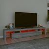 Mueble De Tv Con Luces Led Gris Sonoma 230x36,5x40 Cm