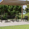 Set Muebles De Jardín 5 Piezas Y Cojines Aluminio Gris Antracita