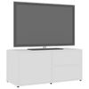 Mueble Para Tv Madera Contrachapada Blanco 80x34x36 Cm