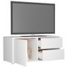 Mueble Para Tv Madera Contrachapada Blanco 80x34x36 Cm