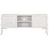 Mueble Para Tv De Madera Maciza De Mango Blanco 115x30x46 Cm