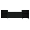 Mueble Para Tv Madera Contrachapada Negro 160x35x55 Cm