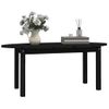 Mesa De Centro De Madera Maciza De Pino Negro 110x55x45 Cm