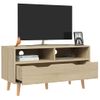 Mueble De Tv Aglomerado Color Roble Sonoma 90x40x48,5 Cm