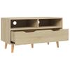 Mueble De Tv Aglomerado Color Roble Sonoma 90x40x48,5 Cm