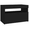 Mueble De Tv Con Luces Led Negro 60x35x40 Cm