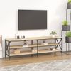 Mueble De Tv Madera Contrachapada Roble Sonoma 160x40x50 Cm