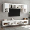 Muebles De Tv Con Luces Led 2 Unidades Blanco 100x30x30 Cm