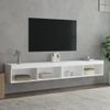 Muebles De Tv Con Luces Led 2 Unidades Blanco 100x30x30 Cm