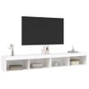 Muebles De Tv Con Luces Led 2 Unidades Blanco 100x30x30 Cm