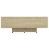 Mesa De Centro Madera Contrachapada Blanco Y Roble 85x55x31 Cm