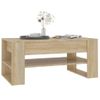 Mesa De Centro Madera Contrachapada Roble Sonoma 102x55x45 Cm