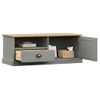 Mueble Para Tv Vigo Madera Maciza De Pino Gris 106x40x40 Cm