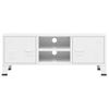 Mueble De Tv Industrial Metal Blanco 105x35x42 Cm