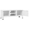 Mueble De Tv Industrial Metal Blanco 105x35x42 Cm