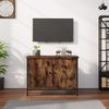 Mueble De Tv Madera Contrachapada Roble Ahumado 60x35x45 Cm