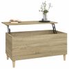 Mesa De Centro Madera Contrachapada Roble Sonoma 90x44,5x45 Cm