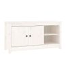 Mueble Para Tv De Madera Maciza De Pino Blanco 103x36,5x52 Cm