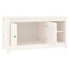 Mueble Para Tv De Madera Maciza De Pino Blanco 103x36,5x52 Cm