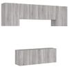 Muebles De Tv De Pared 6 Piezas Madera De Ingeniería Gris Sonoma