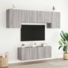 Muebles De Tv De Pared 6 Piezas Madera De Ingeniería Gris Sonoma