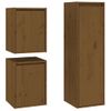 Muebles Para Tv 3 Piezas Madera Maciza De Pino Marrón Miel