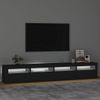 Mueble De Tv Con Luces Led Negro 240x35x40 Cm