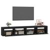 Mueble De Tv Con Luces Led Negro 240x35x40 Cm