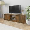 Mueble Para Tv Madera Contrachapada Roble Ahumado 120x30x35,5cm