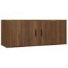 Set De Muebles Para Tv 4 Piezas Madera Contrachapada Marrón Roble