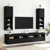 Muebles De Tv Con Luces Led 2 Unidades Negro 30,5x30x102 Cm